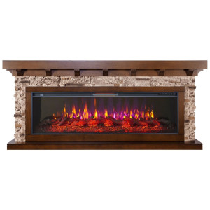 Камінокомплект ArtiFlame LUDWIG AF50 МАХАГОН КОРИЧНЕВИЙ АНТИК (зі звуком)