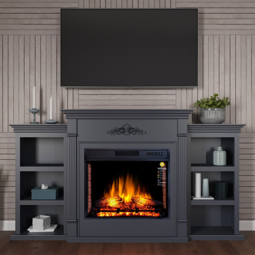 Камінокомплект ArtiFlame NEW YORK AF28S СІРИЙ ГРАФІТ (зі звуком)