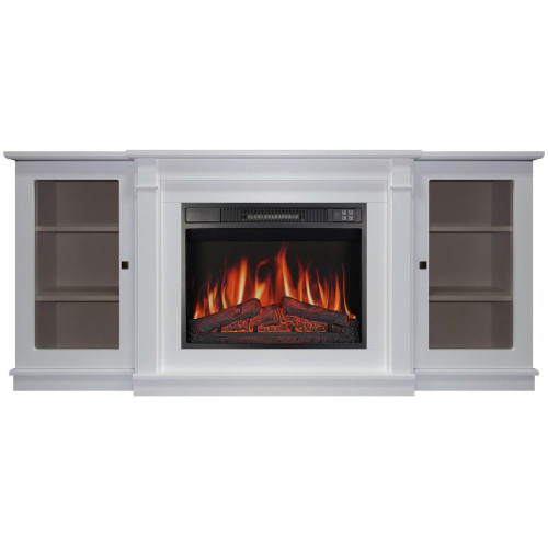 Камінокомплект ArtiFlame Vermont AF23S білий з обігрівом і звуком горіння вогню