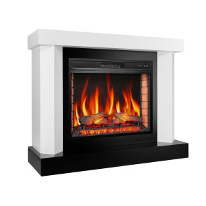 Камінокомплект ArtiFlame Yukon AF28S білий з обігрівом і звуком горіння вогню