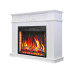 Камінокомплект ArtiFlame Neoclassic AF28S білий з обігрівом і звуком горіння вогню
