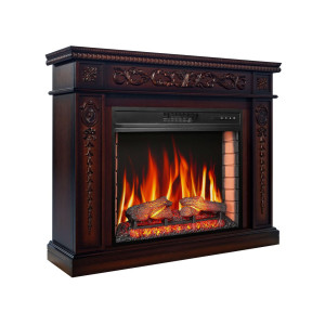 Камінокомплект ArtiFlame Delmona AF28S коньяк з обігрівом і звуком горіння вогню